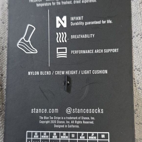 Stance Run Lt Crew Running Socks 3 Pack Black White Heather Grey Medium M 6-8.5 - Picture 7 of 7